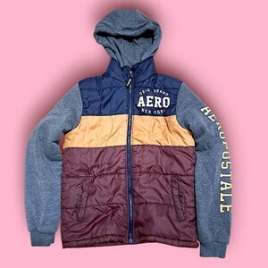 Aeropostale Colorblock Zip Up Hoodie
